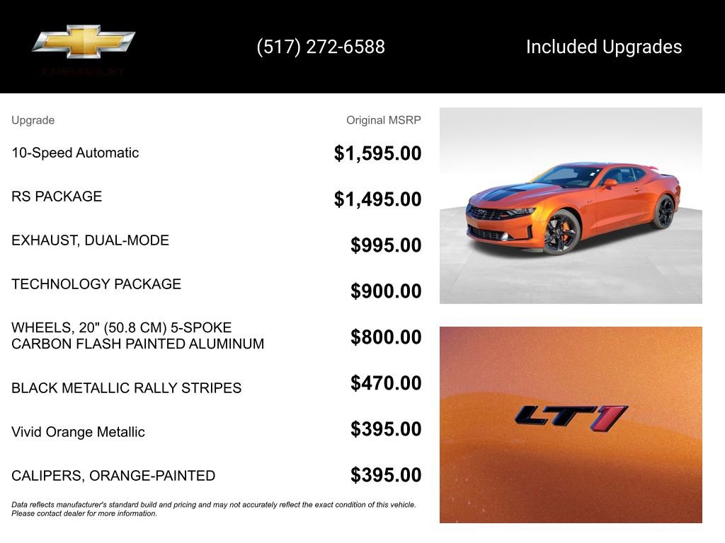 Certified 2022 Chevrolet Camaro LT w/ RS Package image 15