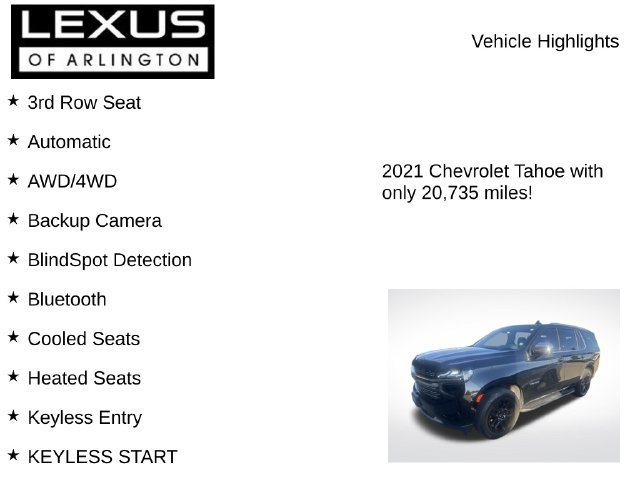 Used 2021 Chevrolet Tahoe Premier w/ Premium Package AWD/4WD image 7