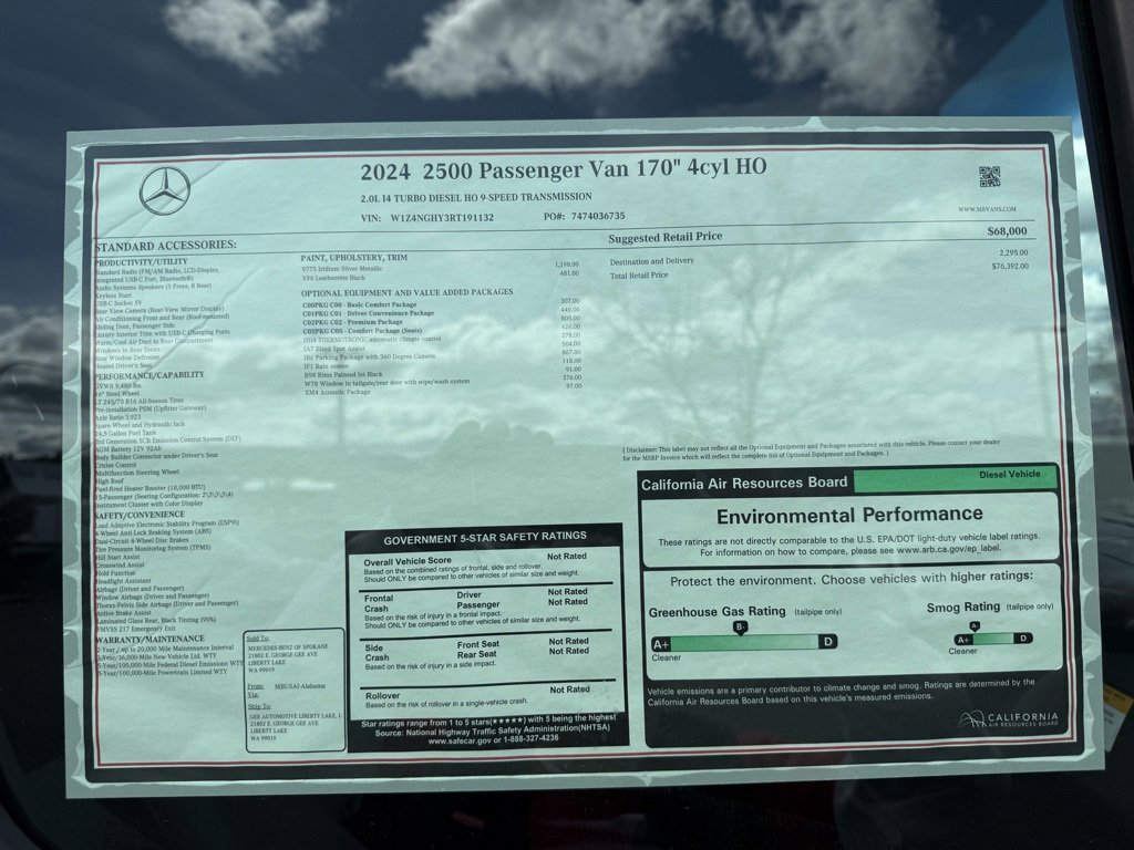 New 2024 Mercedes-Benz Sprinter 2500 image 22