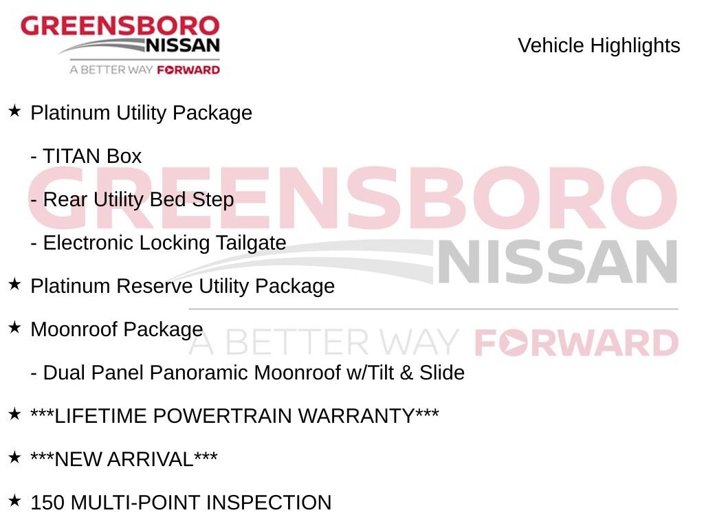 Used 2024 Nissan Titan Platinum Reserve w/ Moonroof Package AWD/4WD image 9