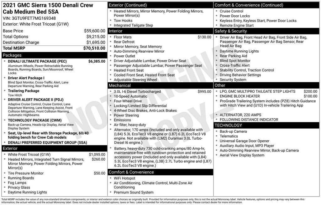Used 2021 GMC Sierra 1500 Denali w/ Denali Ultimate Package AWD/4WD image 6