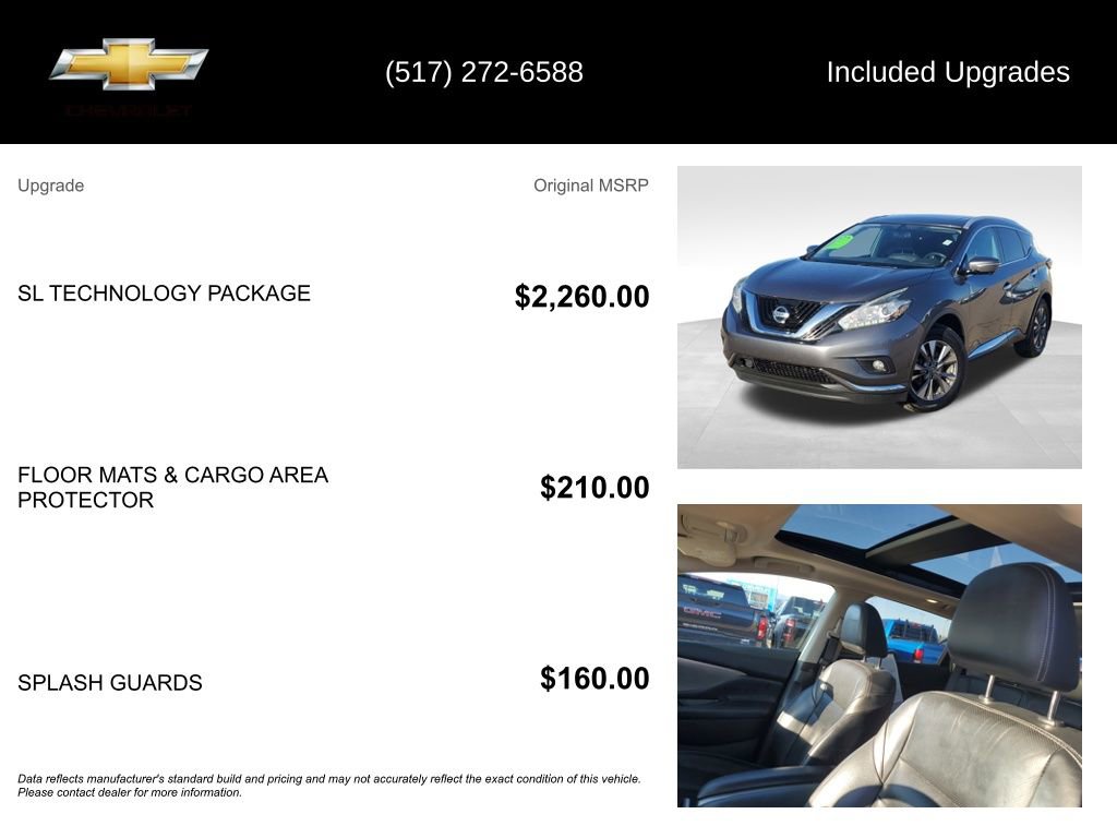 Used 2015 Nissan Murano SL w/ SL Technology Package image 5