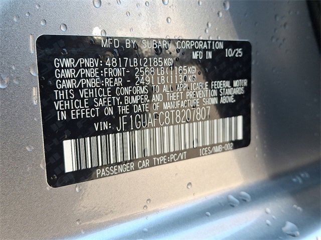 New 2026 Subaru Impreza 2.0i Sport image 10