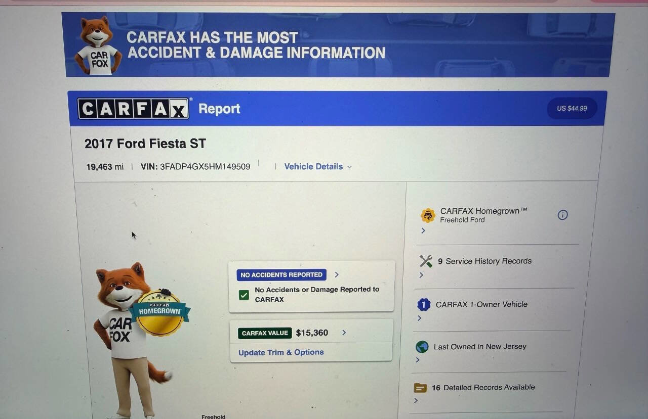 Used 2017 Ford Fiesta ST w/ ST Recaro Package FWD image 75