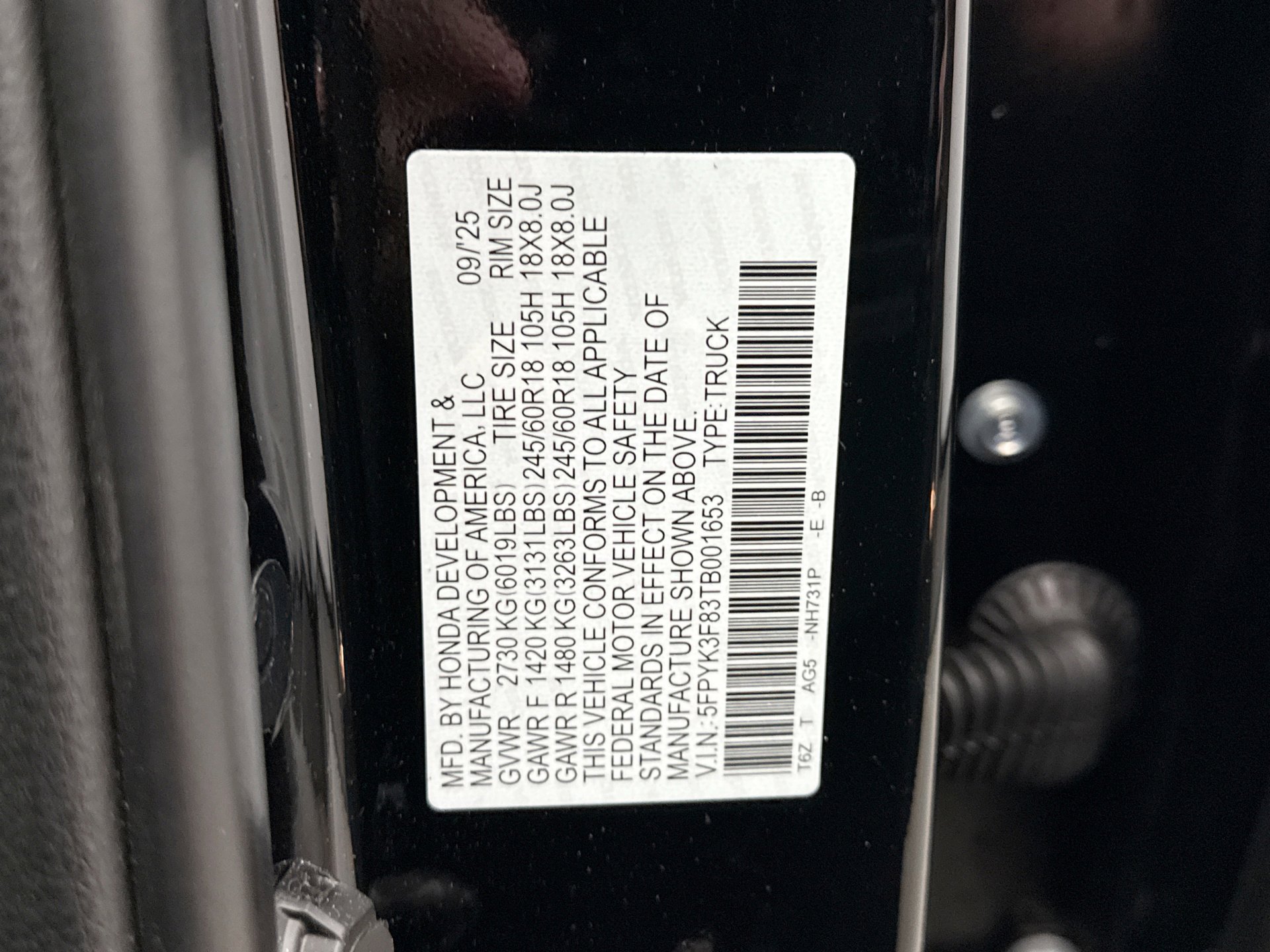 Used 2026 Honda Ridgeline Black Edition image 25