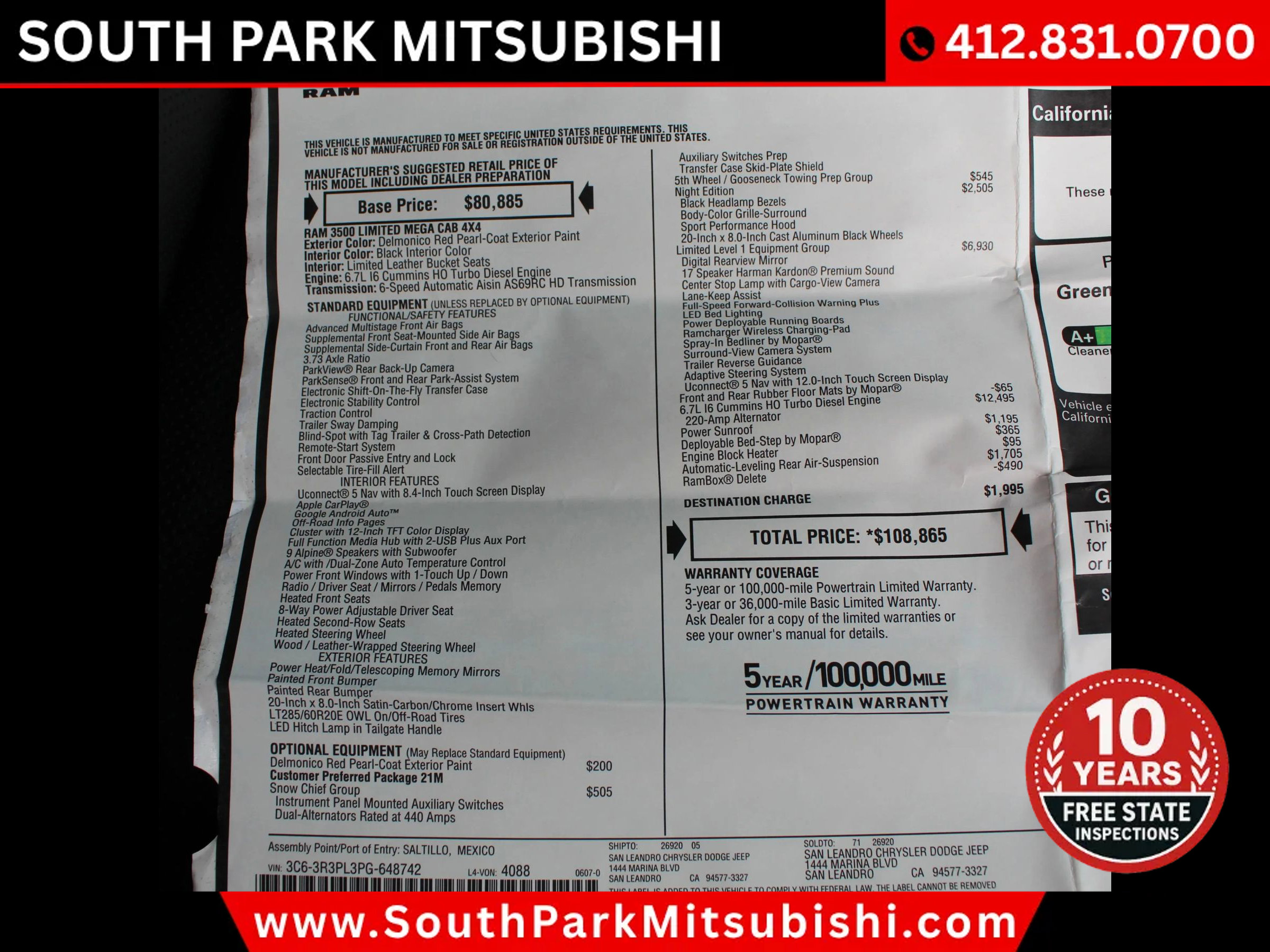 Used 2023 RAM 3500 Limited image 32