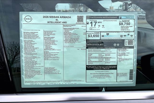 New 2026 Nissan Armada SL w/ Captain's Chari Seat Package AWD/4WD image 13