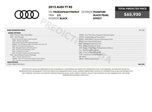 Used 2013 Audi TT RS w/ Tech Pkg AWD/4WD image 7