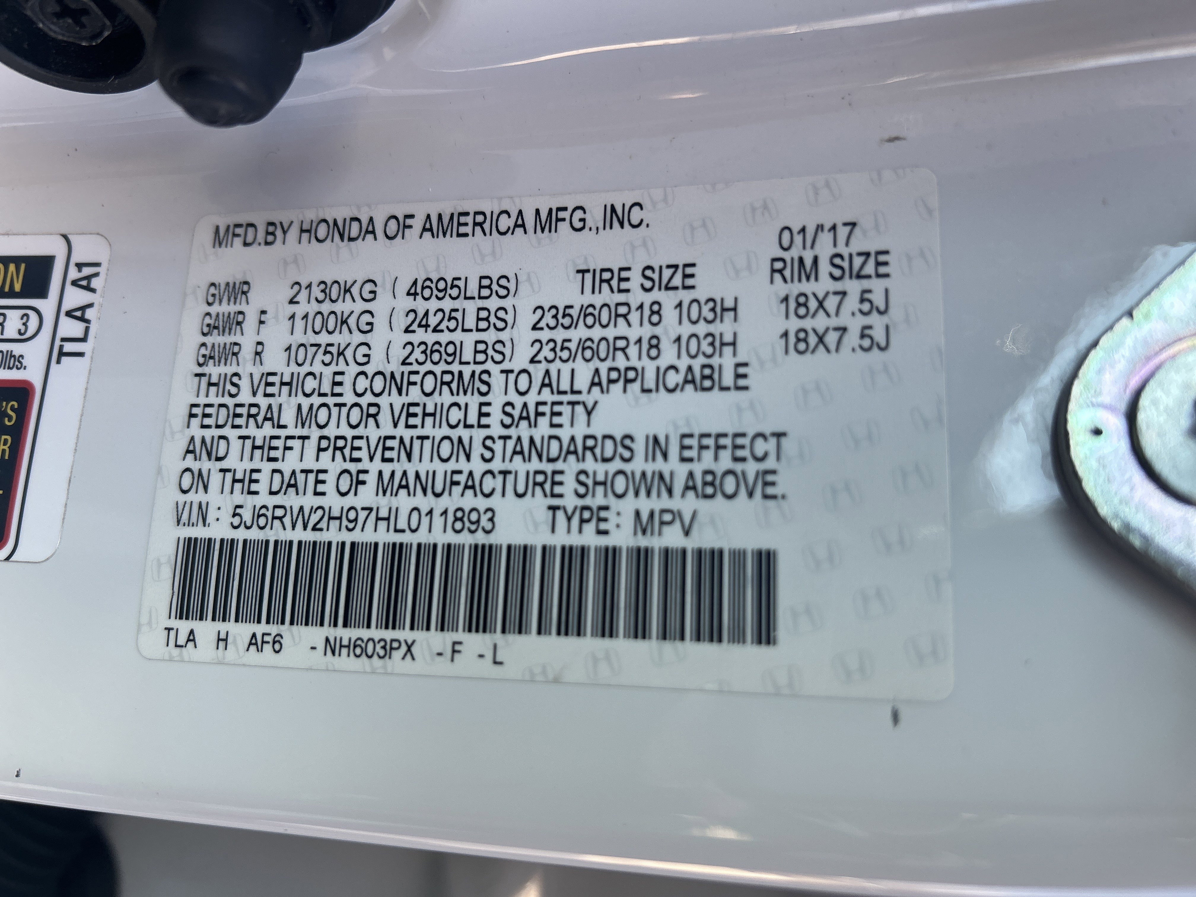 Certified 2017 Honda CR-V Touring image 36