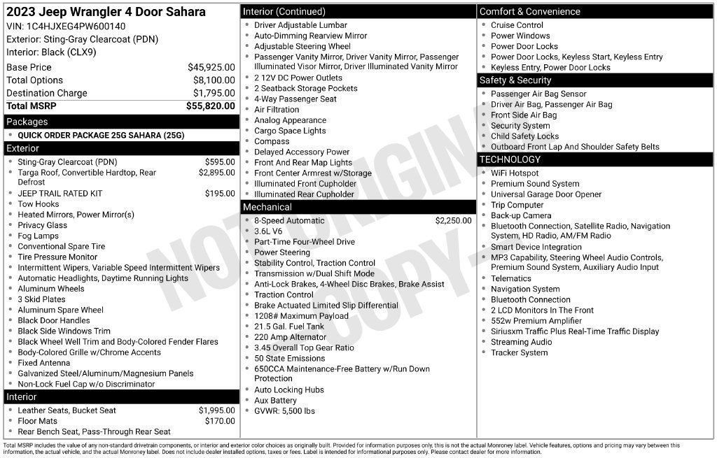 Certified 2023 Jeep Wrangler Unlimited Sahara AWD/4WD image 42
