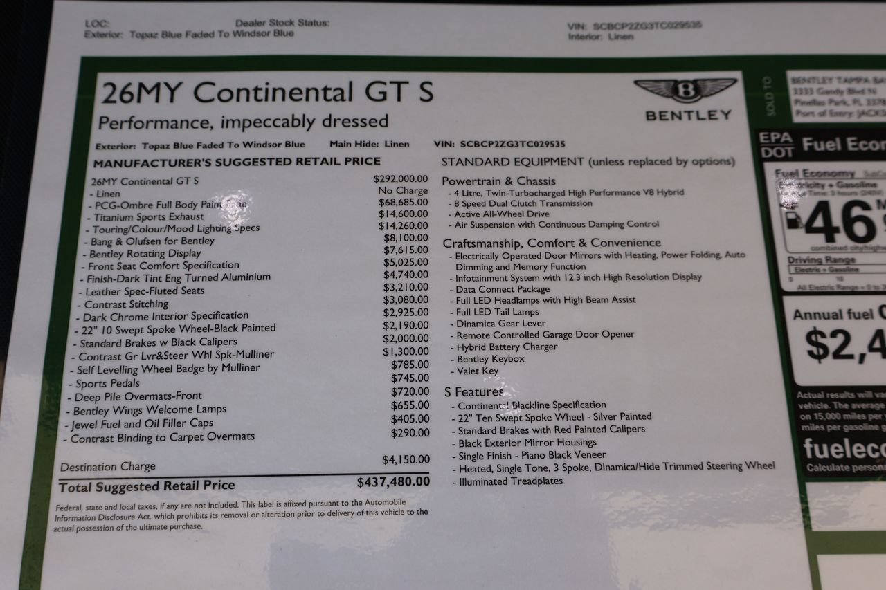 New 2026 Bentley Continental GT AWD/4WD image 25