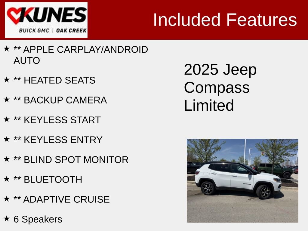 Used 2025 Jeep Compass Limited AWD/4WD image 2