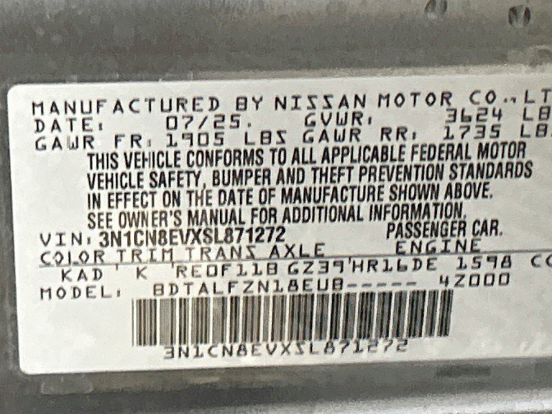 Certified 2025 Nissan Versa SV w/ Trunk Package FWD image 29