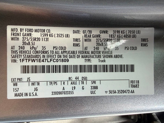 Used 2020 Ford F150 XL w/ Equipment Group 101A Mid AWD/4WD image 14