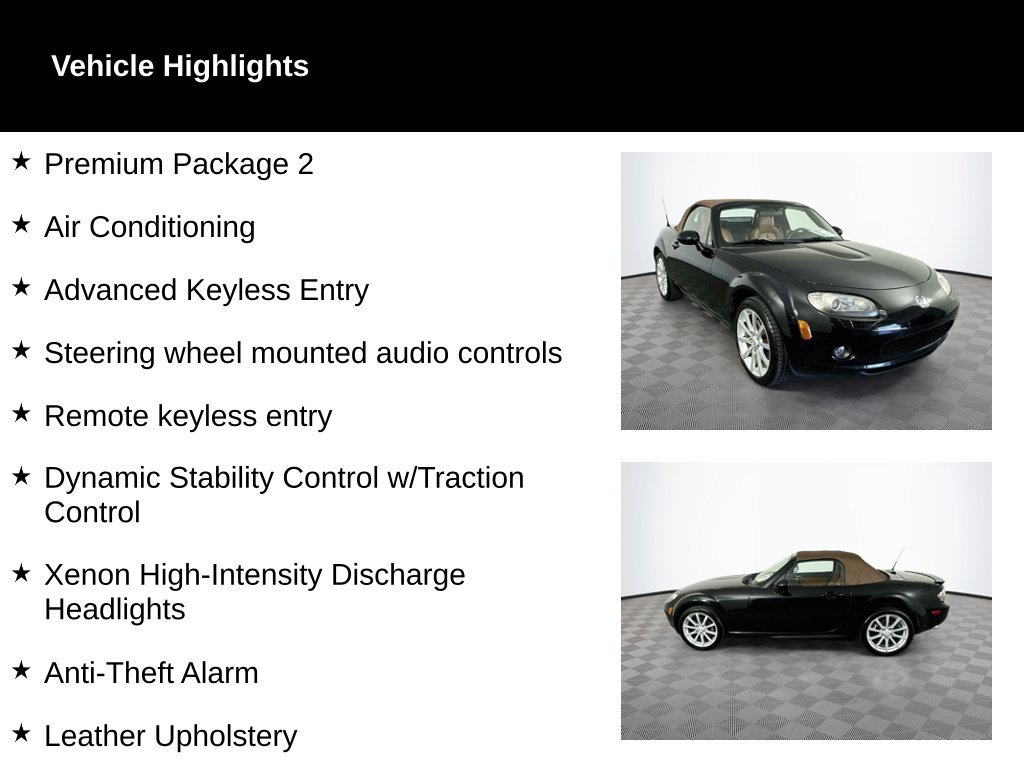 Used 2007 MAZDA MX-5 Miata Grand Touring w/ Premium Pkg RWD image 2