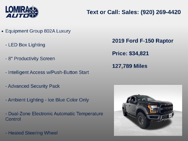 Used 2019 Ford F150 Raptor w/ Equipment Group 802A Luxury AWD/4WD image 19