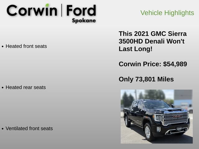 Used 2021 GMC Sierra 3500 Denali w/ Denali Ultimate Package AWD/4WD image 18