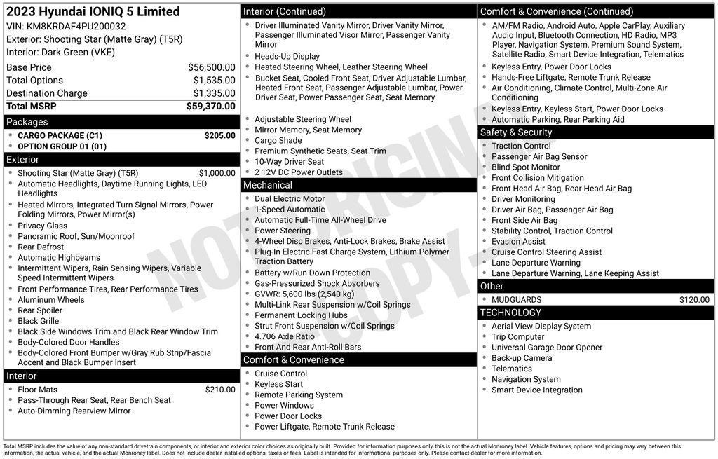 Certified 2023 Hyundai Ioniq 5 Limited w/ Cargo Package image 43