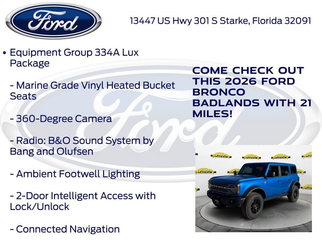New 2026 Ford Bronco Badlands AWD/4WD image 15