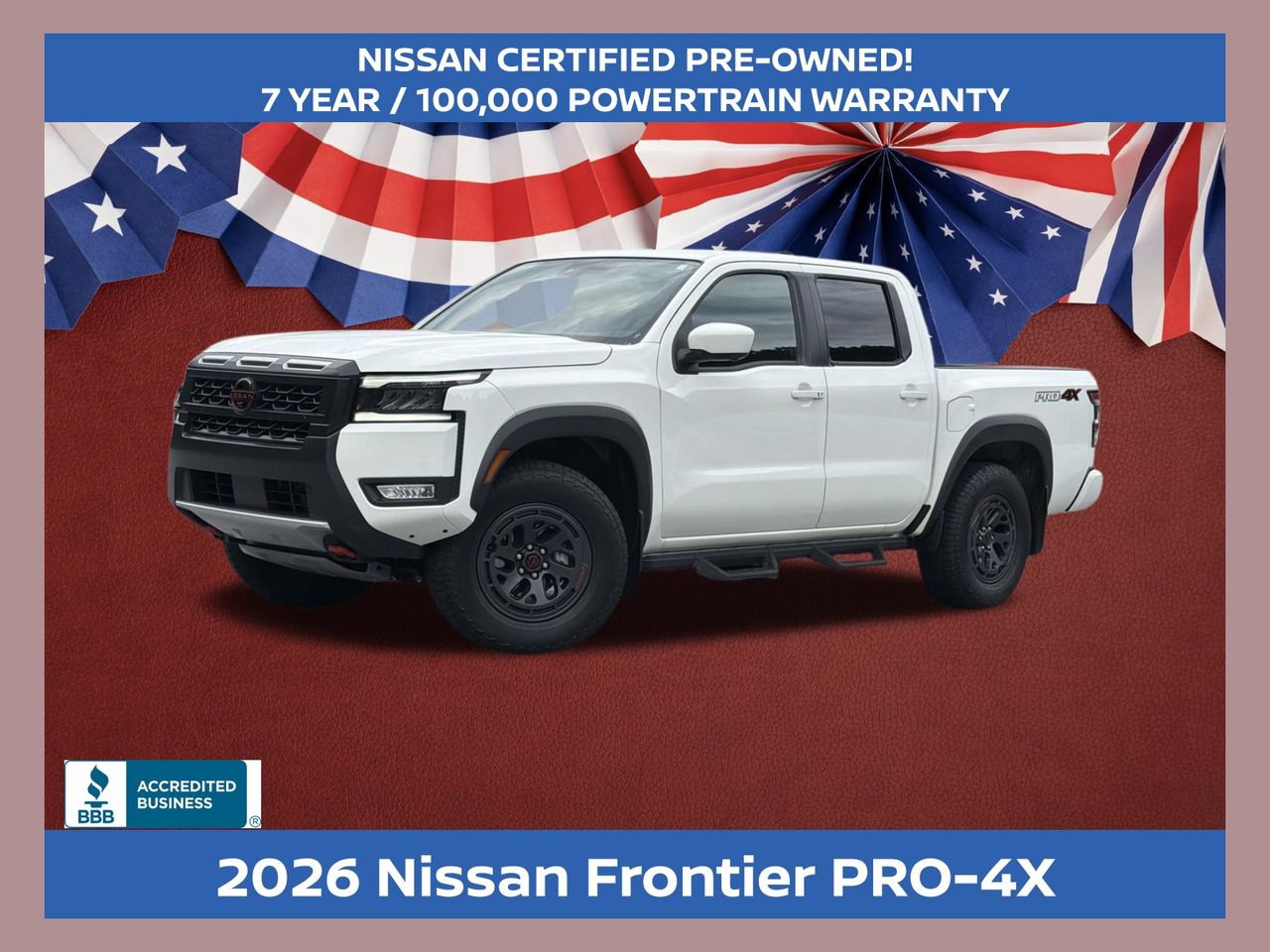 Certified 2026 Nissan Frontier PRO-4X w/ Pro-4x Convenience Package