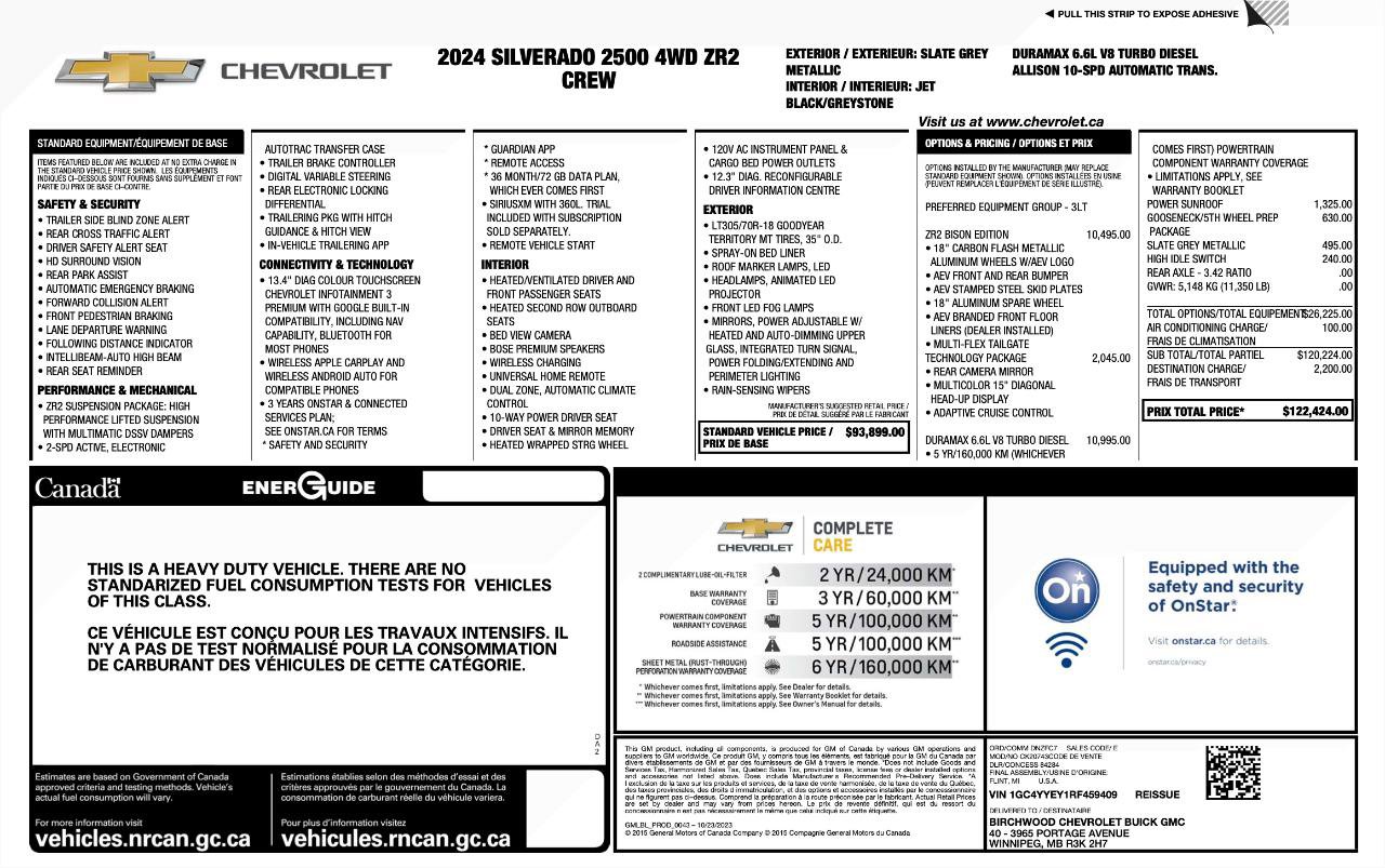 Used 2024 Chevrolet Silverado 2500 ZR2 w/ ZR2 Bison Edition AWD/4WD image 9