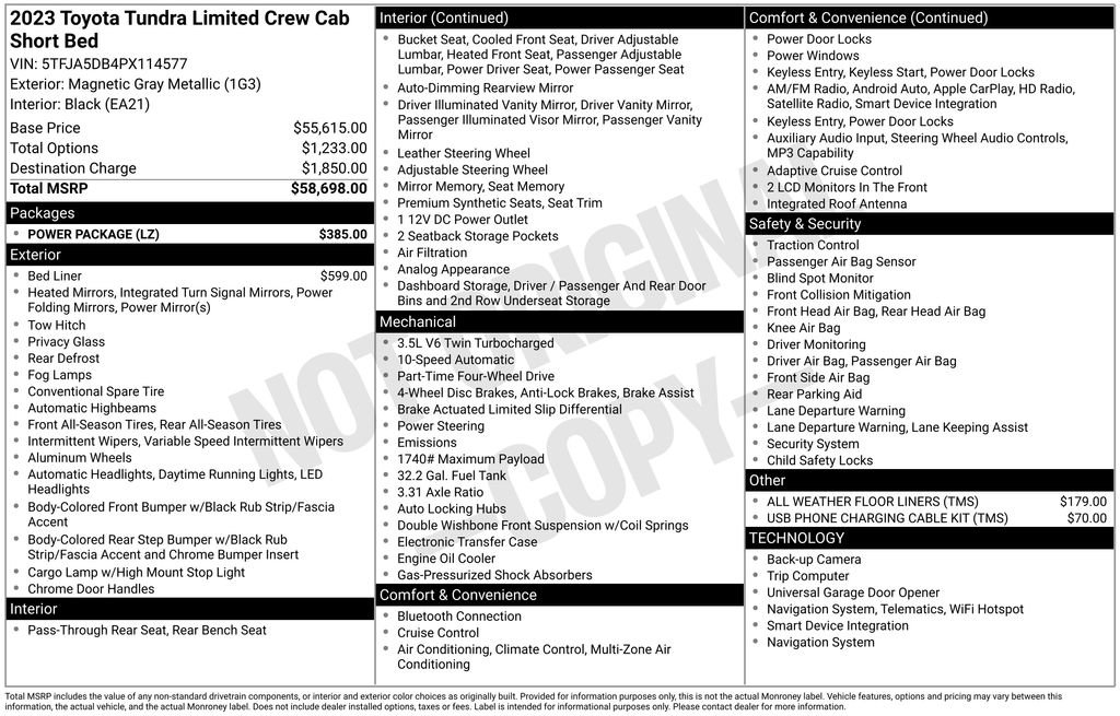 Used 2023 Toyota Tundra Limited w/ Power Package AWD/4WD image 39