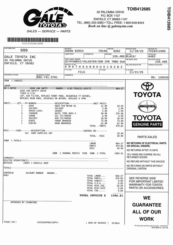 Used 2019 Hyundai Veloster Turbo image 10