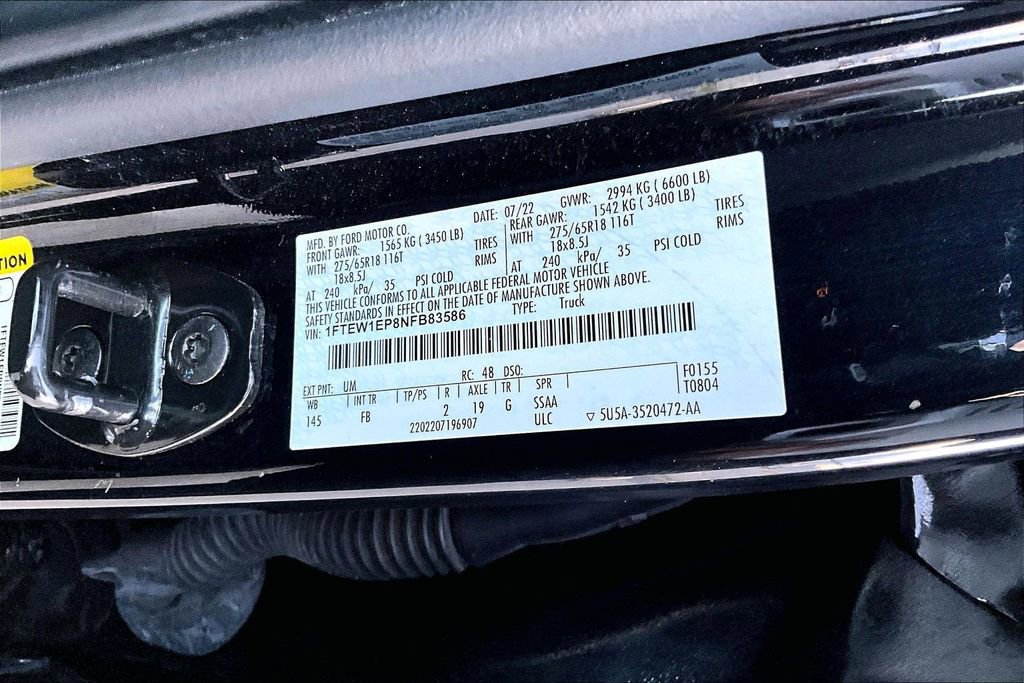 Used 2022 Ford F150 XLT w/ Equipment Group 302A High AWD/4WD image 31