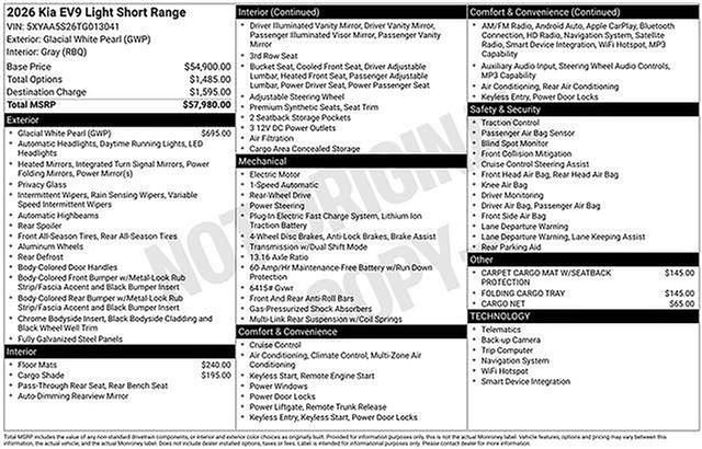 New 2026 Kia EV9 Light image 16