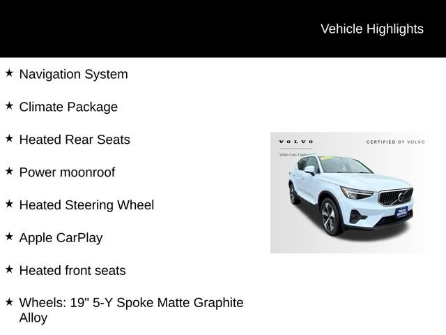 Certified 2024 Volvo XC40 B5 Plus w/ Climate Package AWD/4WD image 5