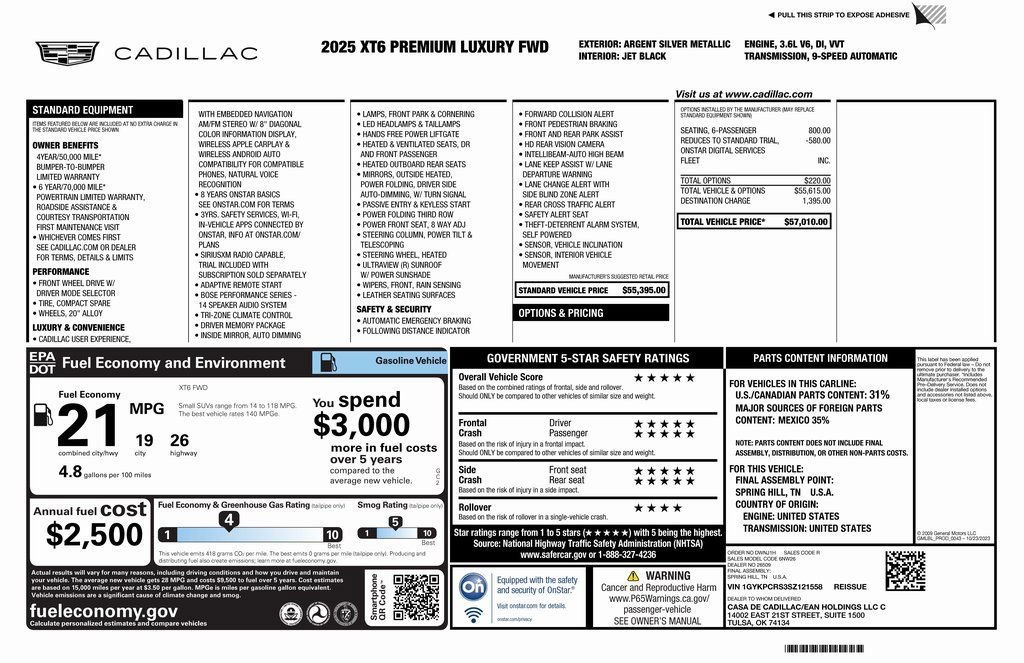 Used 2025 Cadillac XT6 Premium Luxury image 4