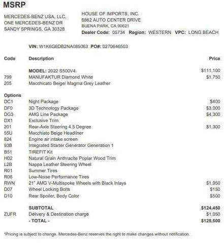 Certified 2022 Mercedes-Benz S 500 4MATIC image 4