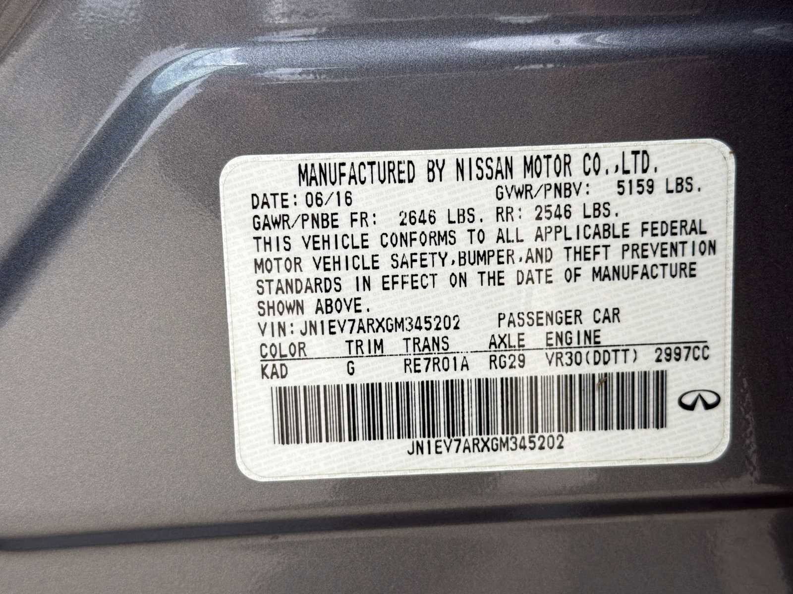 Used 2016 INFINITI Q50 Sport AWD/4WD image 34