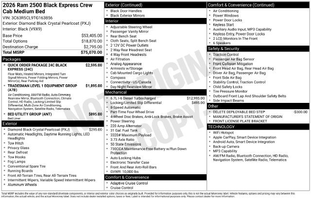 New 2026 RAM 2500 Tradesman AWD/4WD image 37