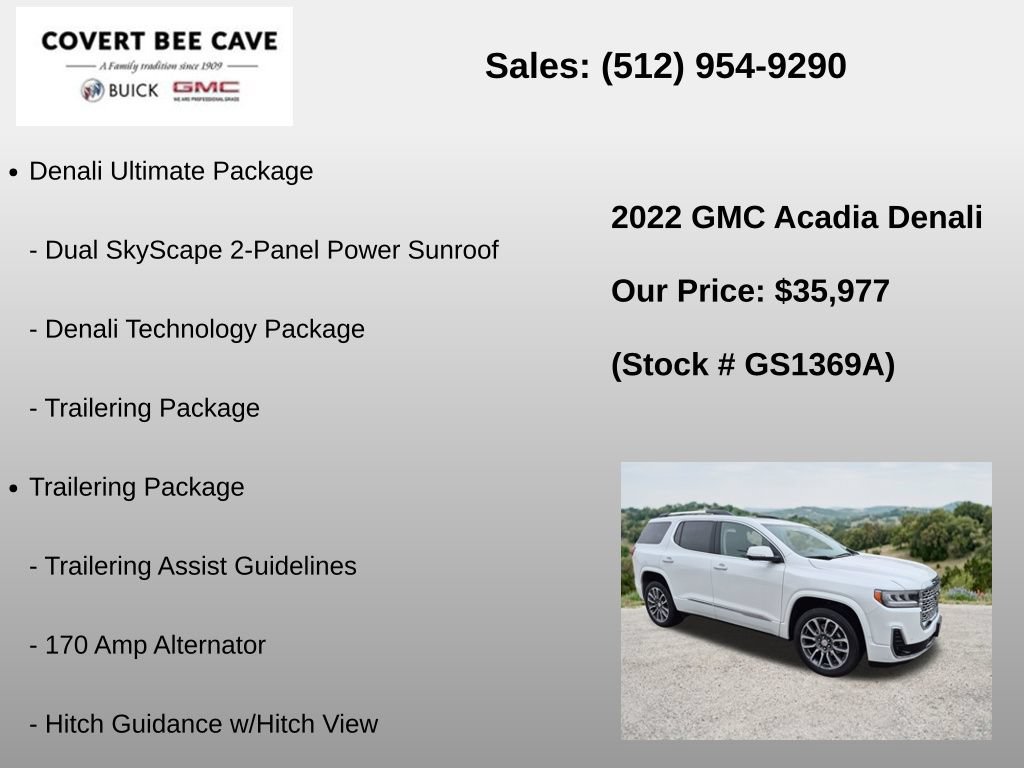 Used 2022 GMC Acadia Denali w/ Denali Ultimate Package FWD image 12