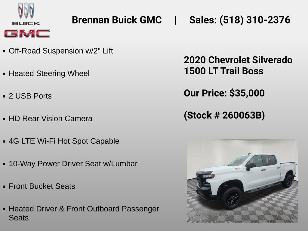 Certified 2020 Chevrolet Silverado 1500 LT Trail Boss AWD/4WD image 32