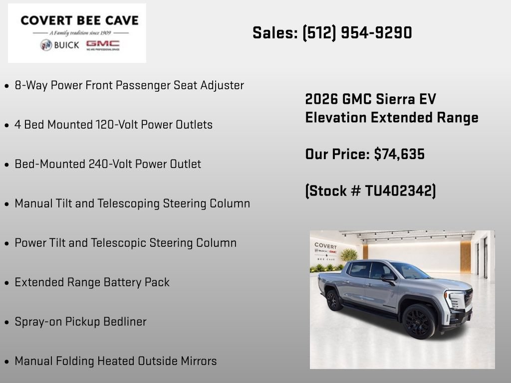 New 2026 GMC Sierra EV Elevation w/ Premium Package AWD/4WD image 38