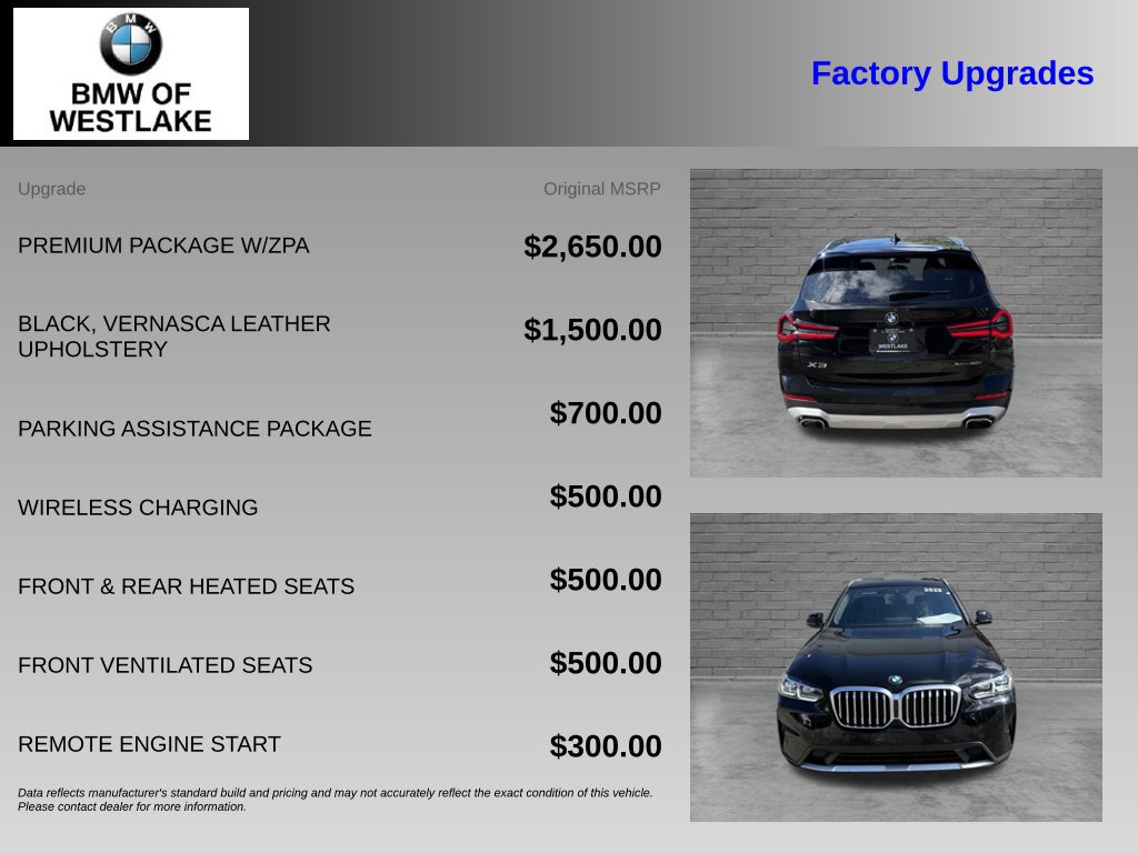 Used 2023 BMW X3 xDrive30i w/ Premium Package w/ZPA AWD/4WD image 4