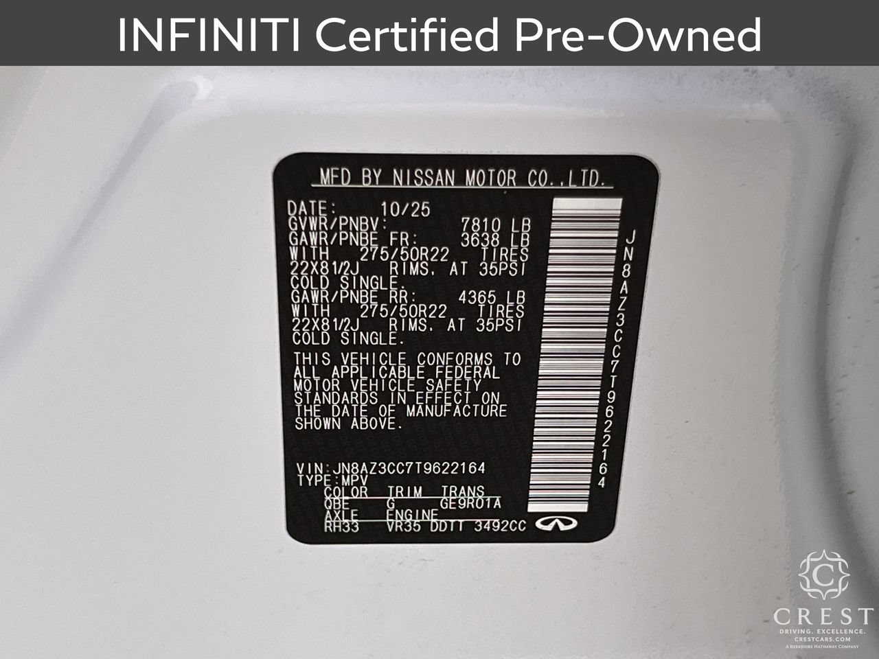 Certified 2026 INFINITI QX80 Autograph w/ Premium Cargo Package AWD/4WD image 34