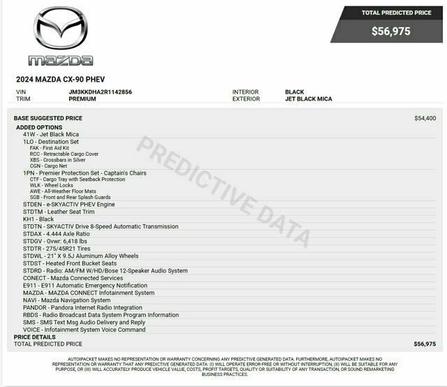 Used 2024 MAZDA CX-90 Plug-In Hybrid w/ Premium Pkg AWD/4WD image 42