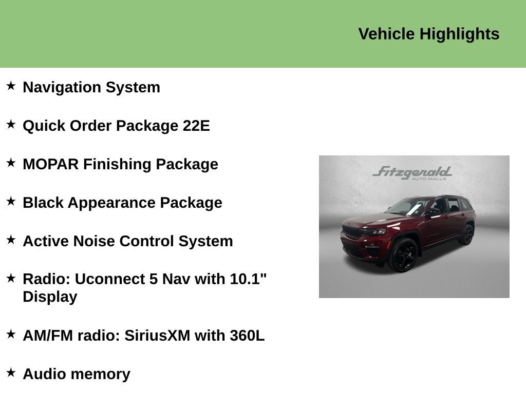 Used 2025 Jeep Grand Cherokee Limited w/ Black Appearance Package RWD image 9