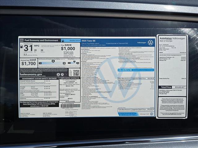 New 2025 Volkswagen Taos SE image 18