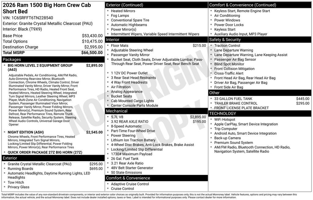 New 2026 RAM 1500 Big Horn image 3