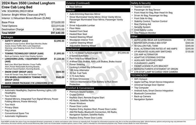 Certified 2024 RAM 3500 Limited w/ Safety Group AWD/4WD image 14