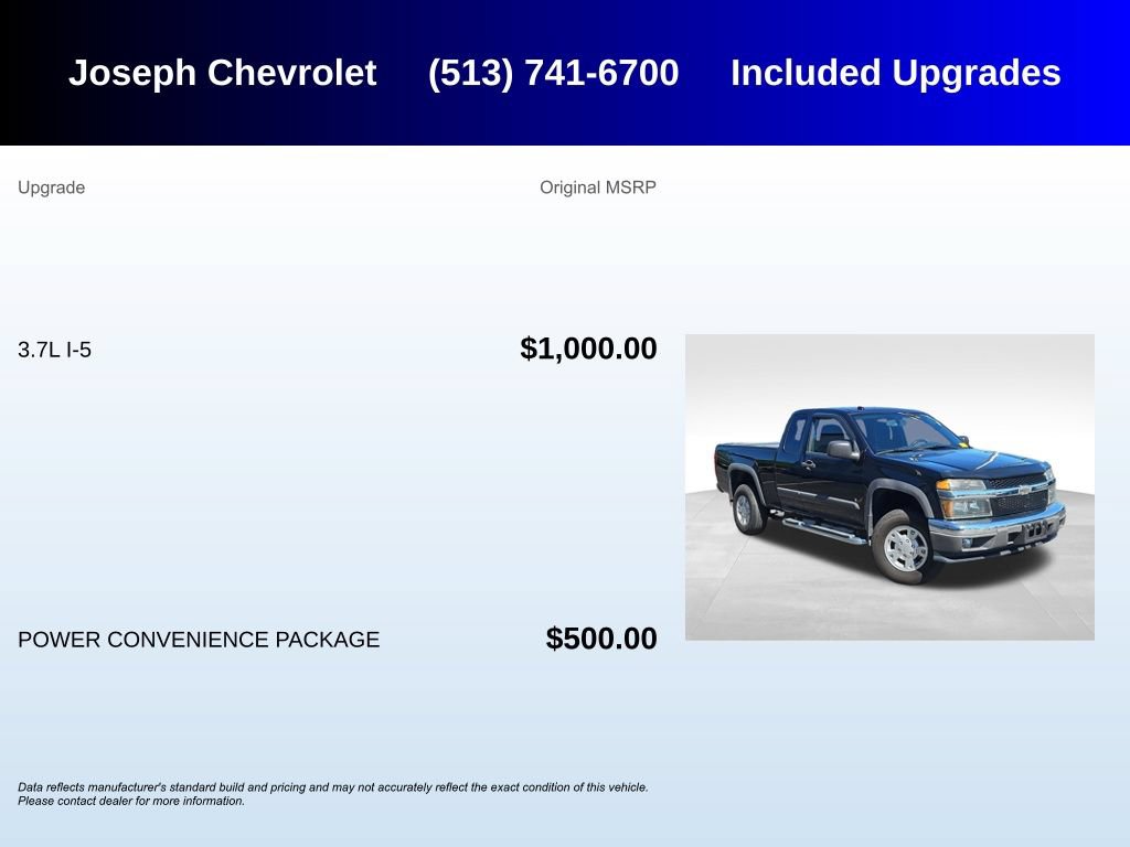 Used 2008 Chevrolet Colorado LT w/ Power Convenience Package AWD/4WD image 5