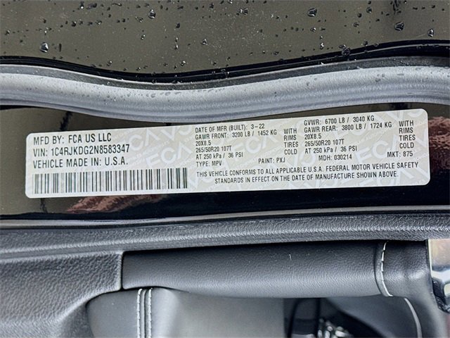 Used 2022 Jeep Grand Cherokee L Overland w/ Luxury Tech Group IV image 35