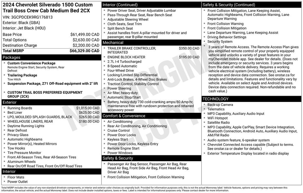 Used 2024 Chevrolet Silverado 1500 Custom Trail Boss AWD/4WD image 6