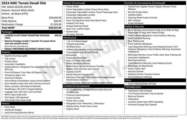 Certified 2024 GMC Terrain Denali AWD/4WD image 32