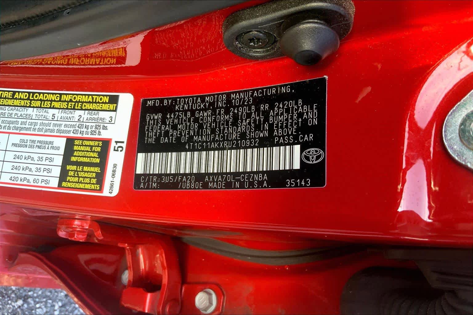 Used 2024 Toyota Camry LE FWD image 30