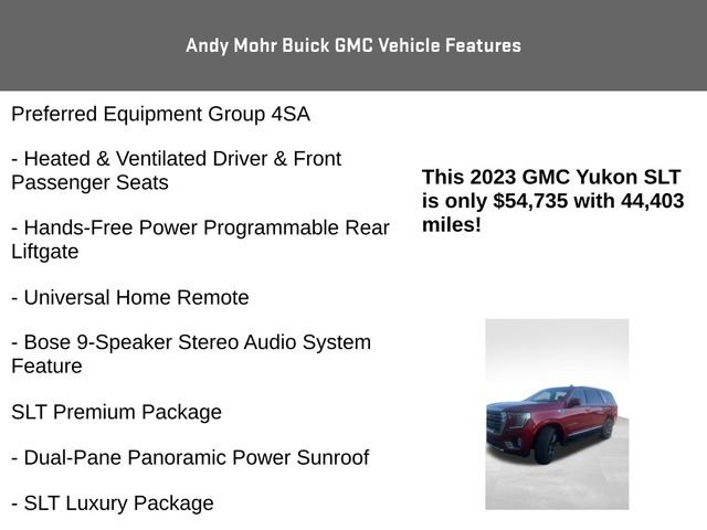 Used 2023 GMC Yukon SLT w/ SLT Premium Package image 12